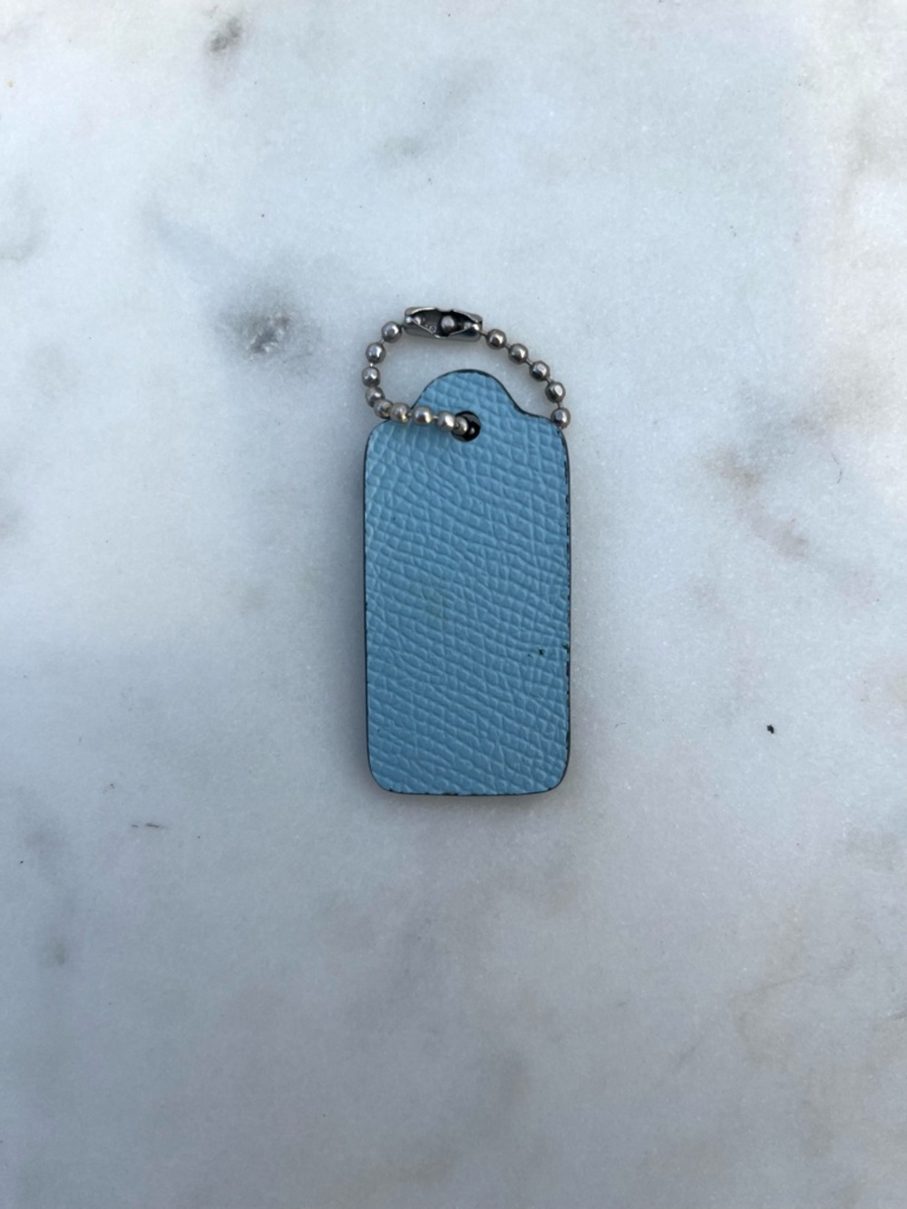 COACH Baby Blue, Pebbled Leather Hang Tag - Picture 3 of 3